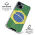 Brazil Flag Distressed iPhone 15 Clear Case